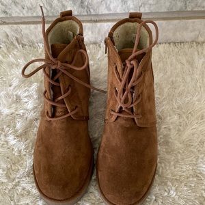 Aspen Caramel faux suede boots